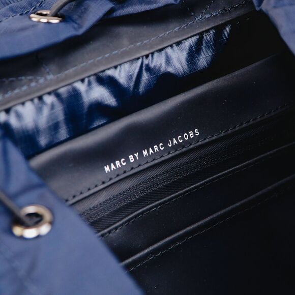 NWT Marc Jacobs Men's Travel School Nylon Backpack Navy $295+ - Picture 11 of 11